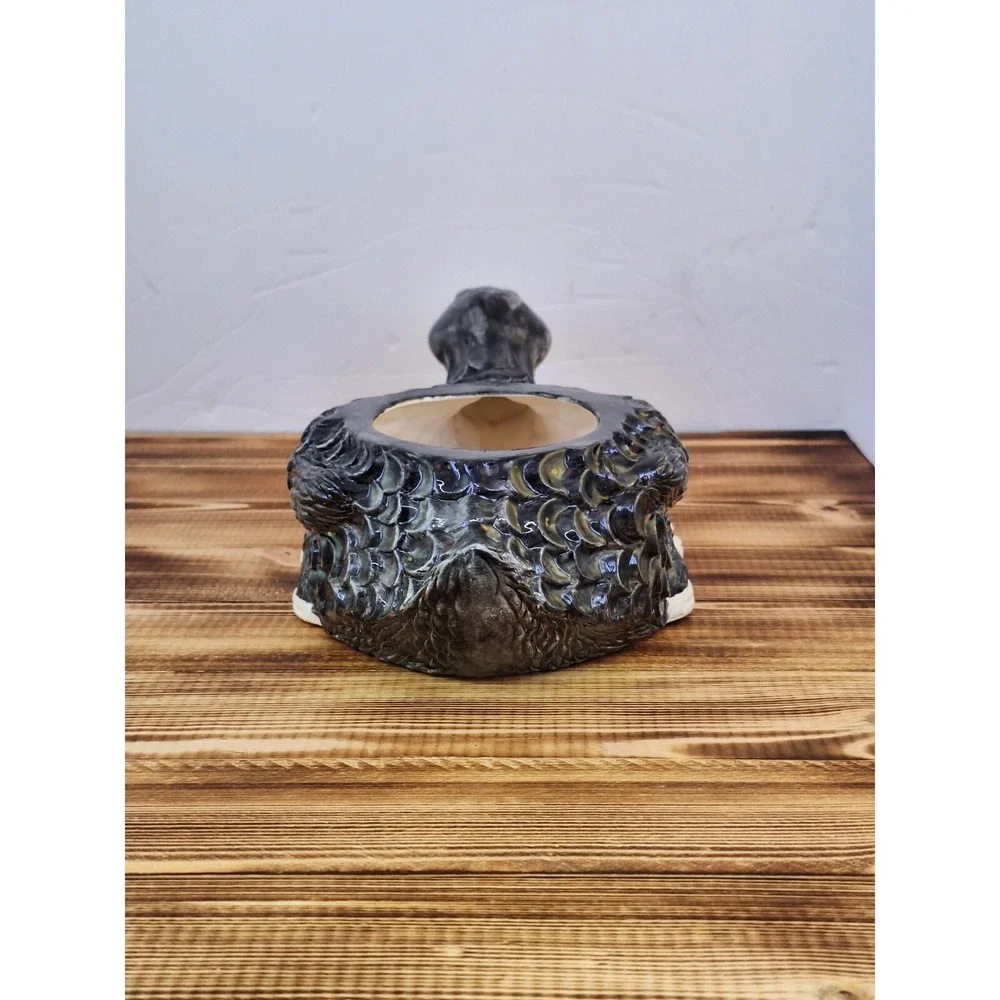 Kewl Kid Ceramic Duck Planter‎ - Black With Sneackers.